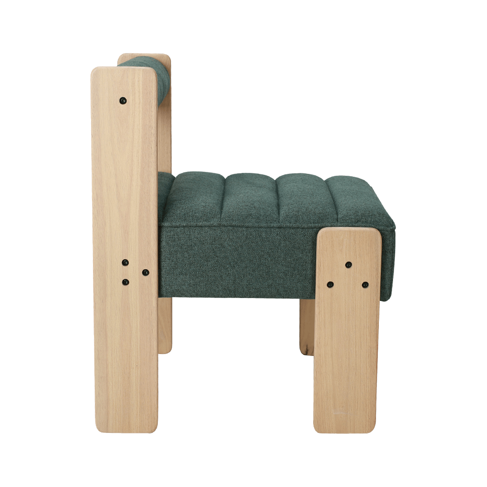 Stof rubberen houten eetkamerstoel