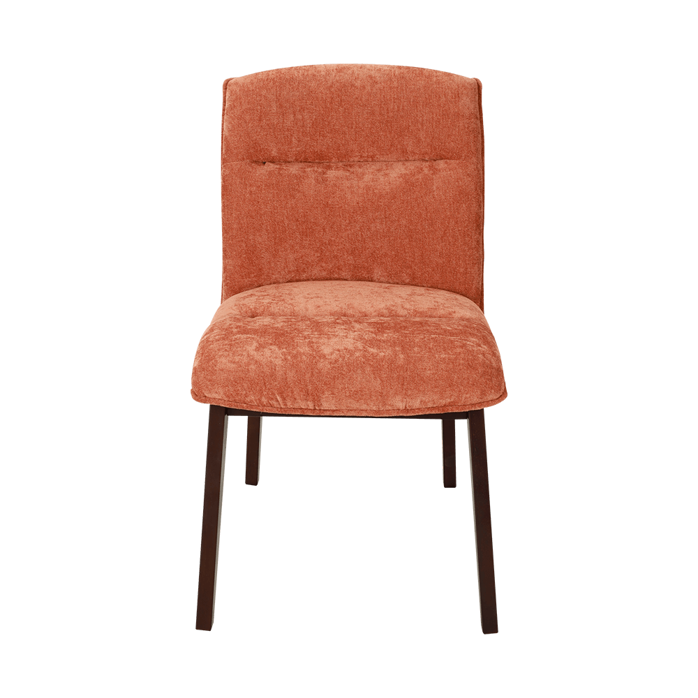 Gestoffeerde vaste houten eetkamerstoel