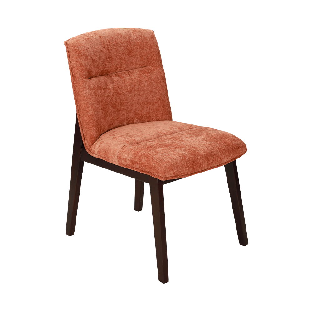 Gestoffeerde vaste houten eetkamerstoel