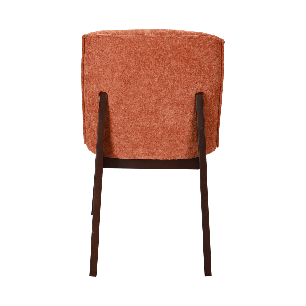 Gestoffeerde vaste houten eetkamerstoel