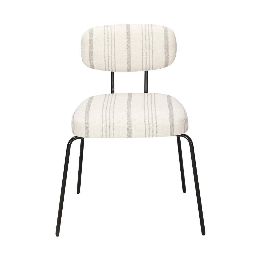 Witte moderne metalen eetstoel