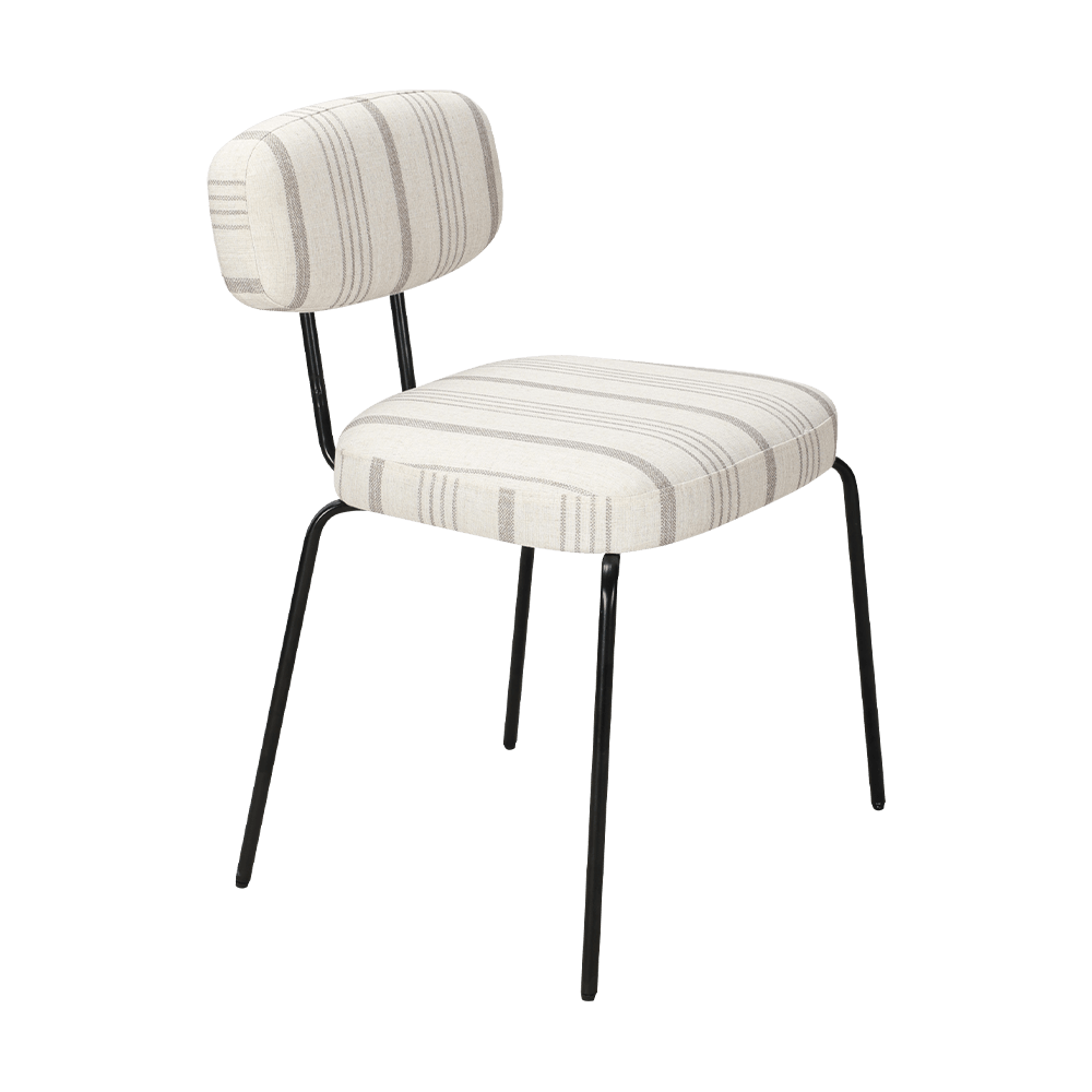 Witte moderne metalen eetstoel