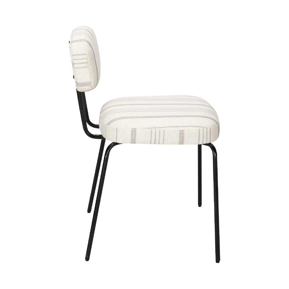 Witte moderne metalen eetstoel