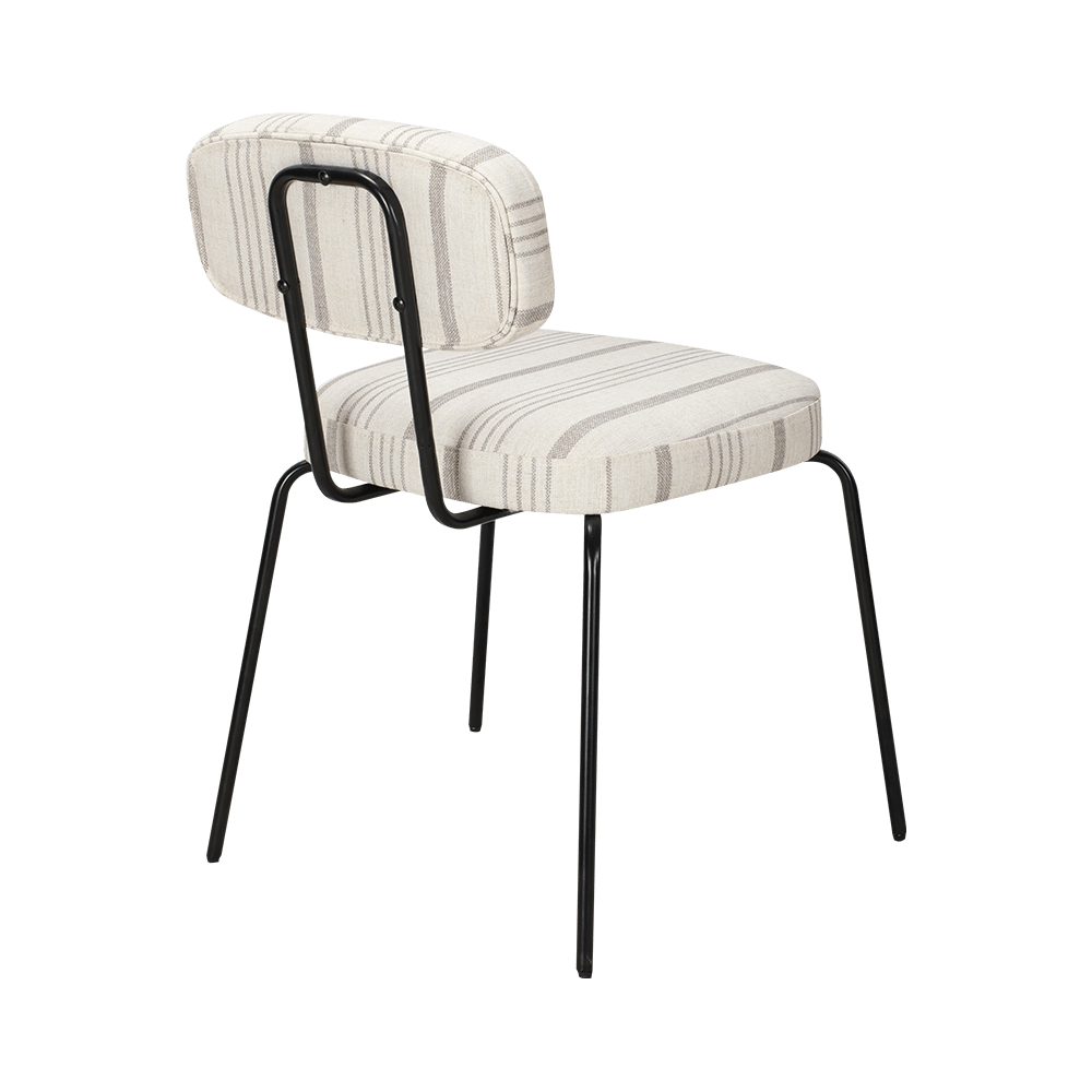 Witte moderne metalen eetstoel