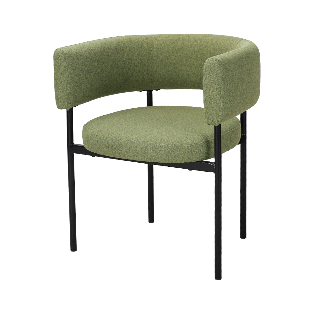 Zure groene metalen been eetstoel