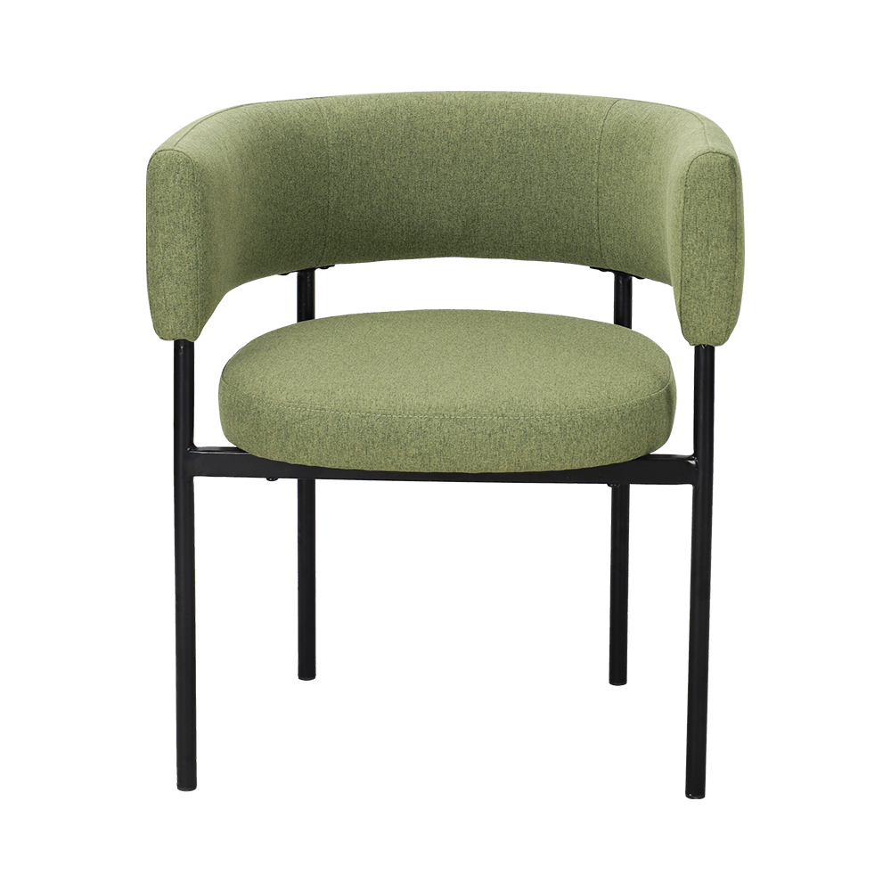 Zure groene metalen been eetstoel