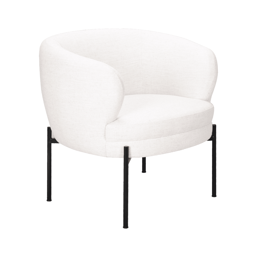 Witte spons kussen lounge stoel