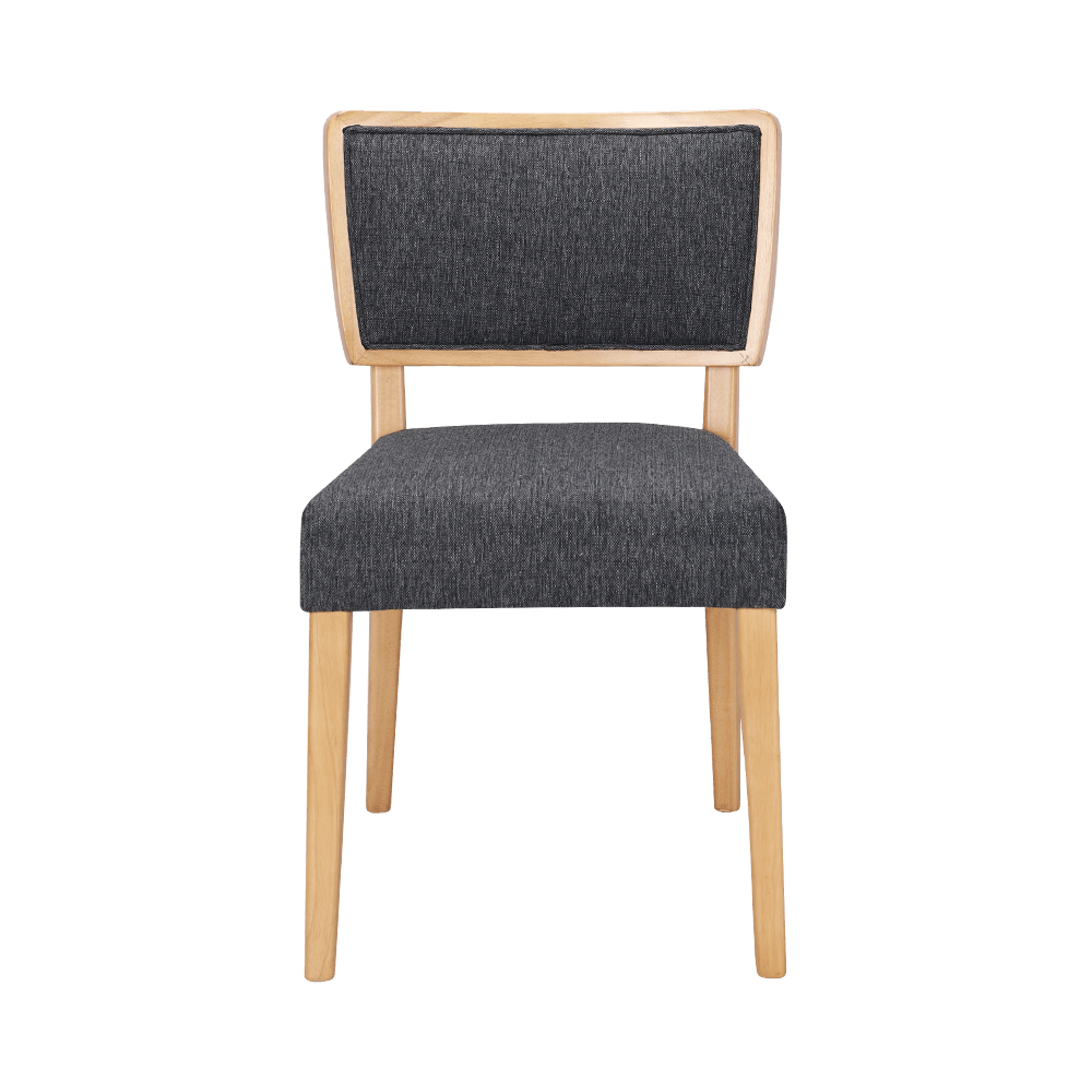 Lederen schuim kussen vaste houten eetkamerstoel