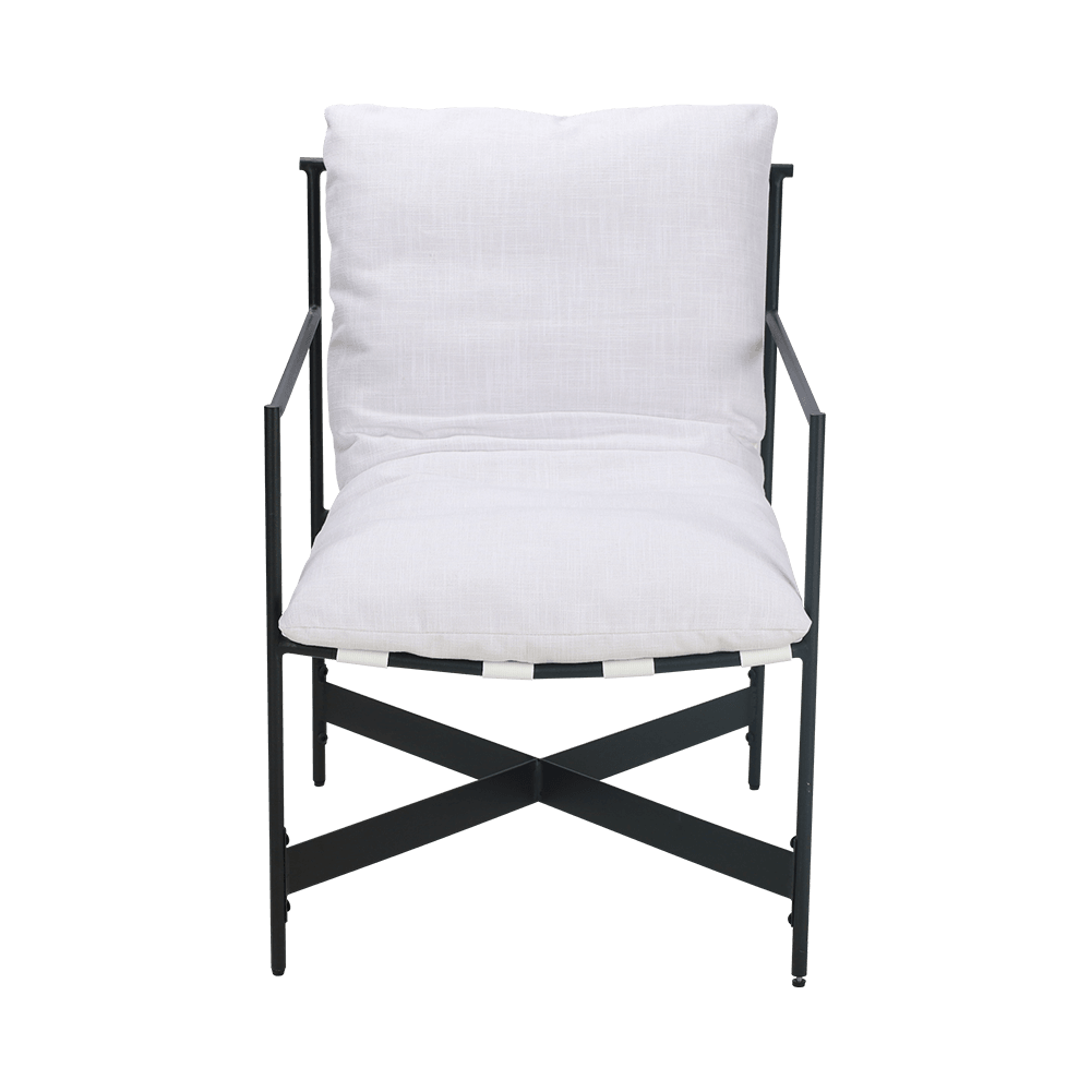 Witte stof rubberen houten eetkamerstoel