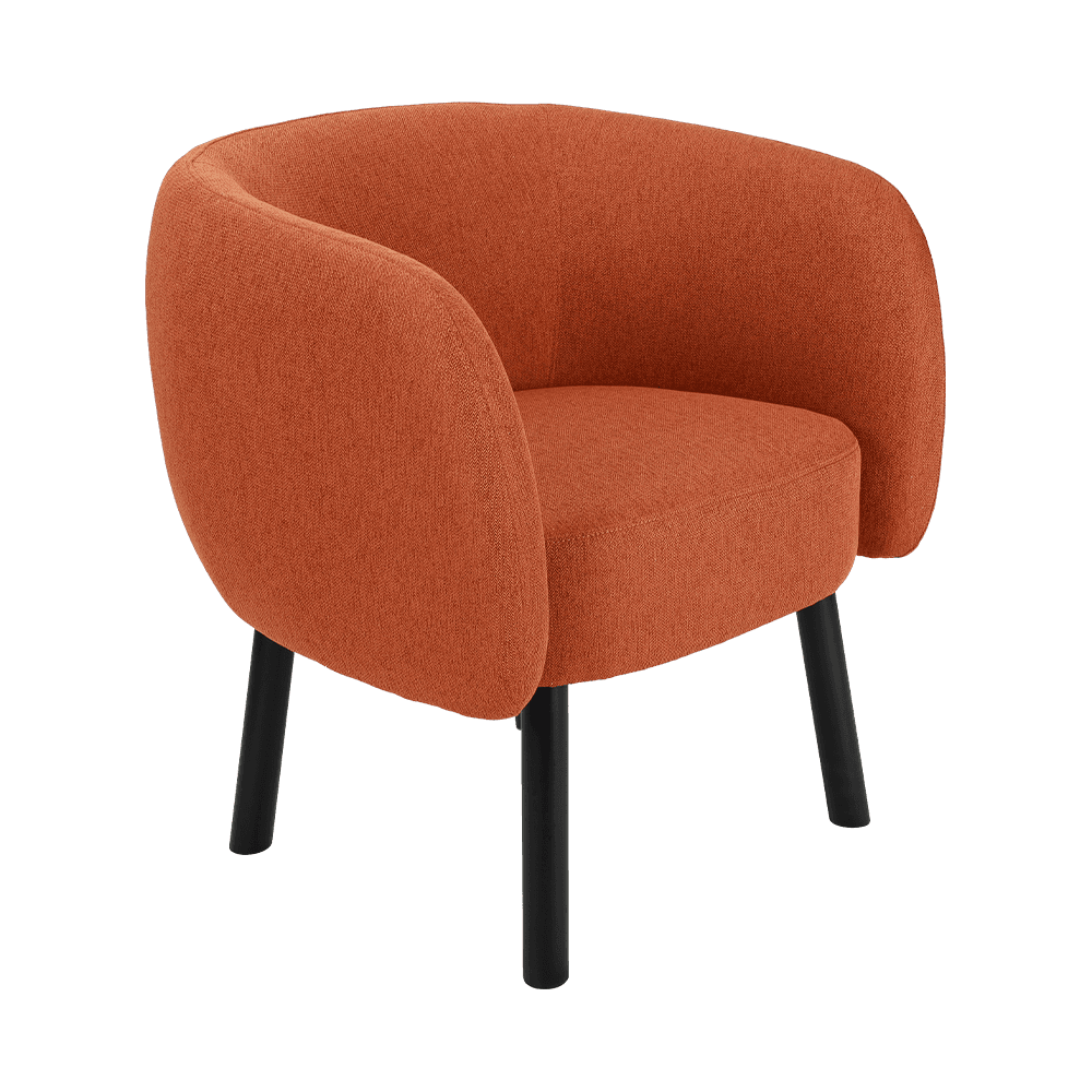 Stof vaste houten eetkamerstoel