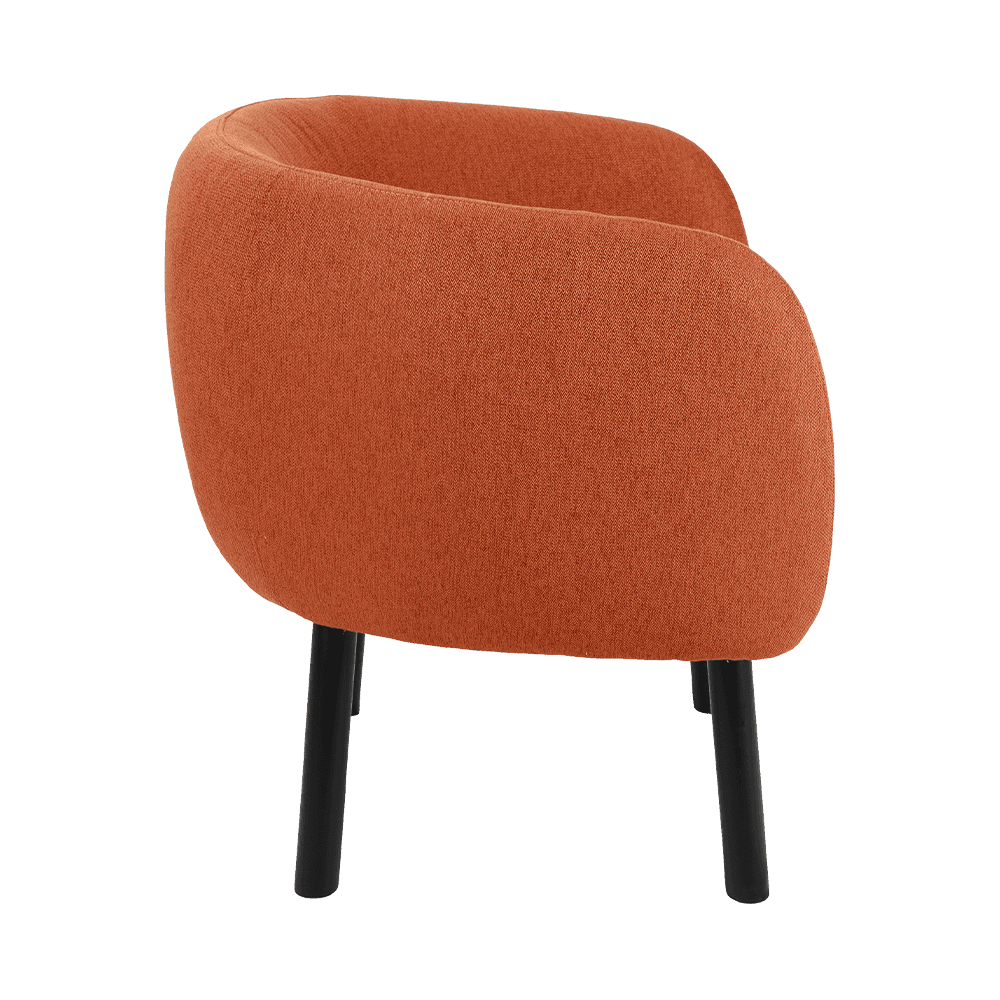 Stof vaste houten eetkamerstoel