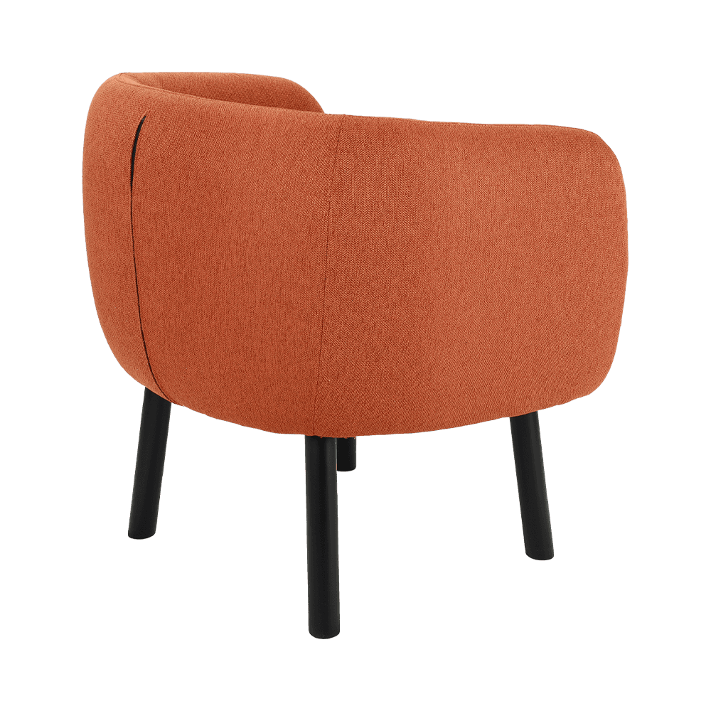 Stof vaste houten eetkamerstoel