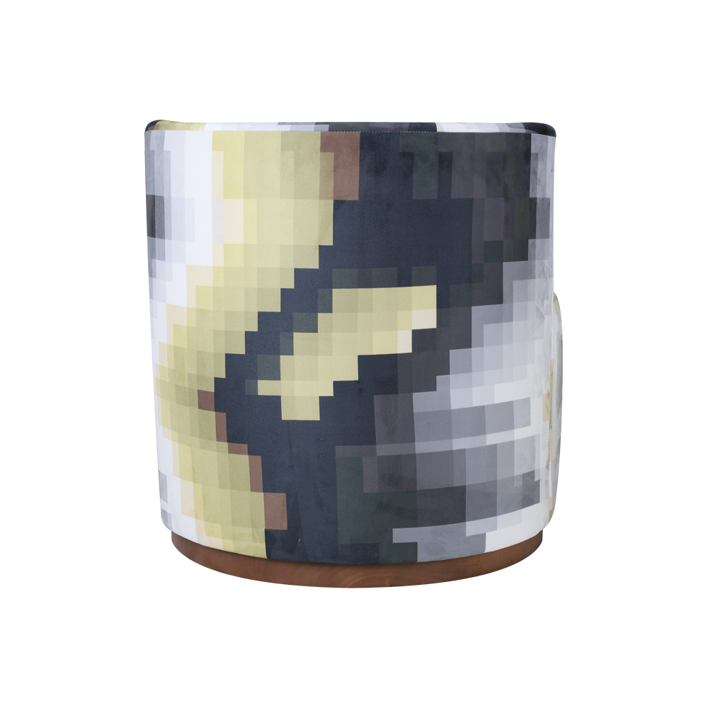 Ronde armloze lounge stoel