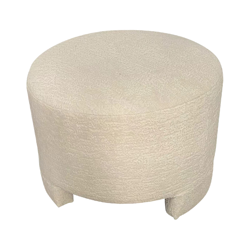 Witte ronde spons Ottoman