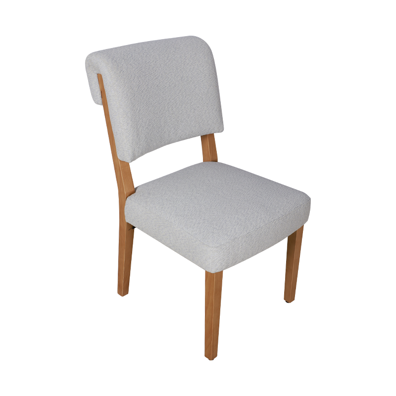 Stof vaste houten been eetstoel